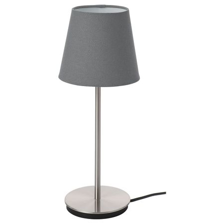 Лампа настольная, серый/никелированный IKEA SKOTTORP СКОТТОРП / SKAFTET СКАФТЕТ 493.876.70