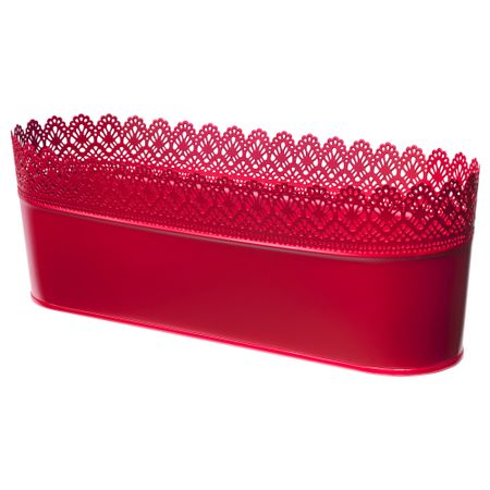 Кашпо СКУРАР, д/дома/улицы, овал красный (10.5 см)