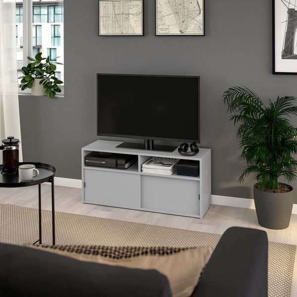 Тумба под ТВ, светло-серый, 97x32 см IKEA SPIKSMED 905.208.69 - фото 3