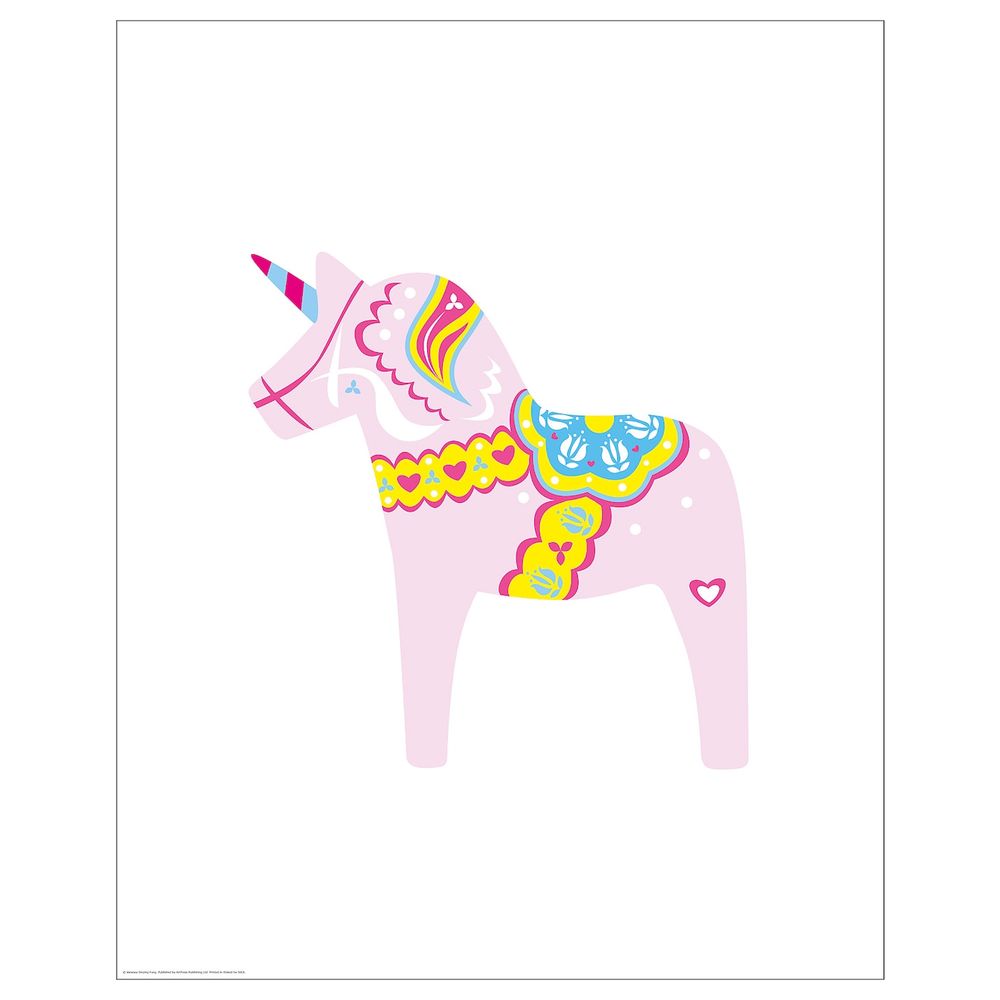 Постер, Розовая лошадка, 40x50 см IKEA БИЛЬД 604.566.24 - фото 1