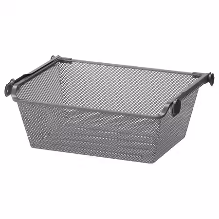 KOMPLEMENT Сетчатая корзина с направляющими - темно-серый 50x35 см