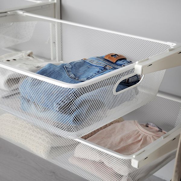 Настенная шина, штанга, модуль для/обуви, белый 256x41x199 см IKEA АЛЬГОТ 192.765.55 - фото 5