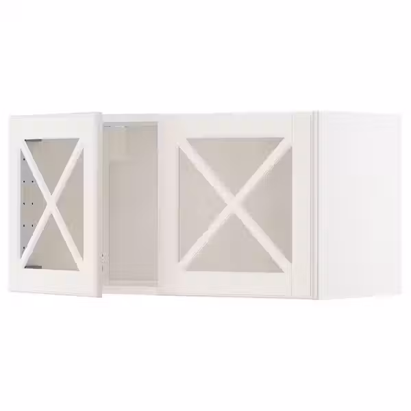 METOD Навесной шкаф/2 стеклянные дверцы - фото 1