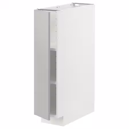 METOD Напольный шкаф с полками - белый/Havstorp светло-серый 20x60 см