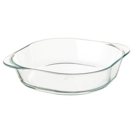 FÖLJSAM Форма для духовки - прозрачное стекло 24.5x24.5 см