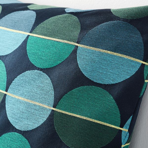 Чехол на подушку, синий-зеленый 50x50 см IKEA ОТТИЛЬ 503.623.86 - фото 2