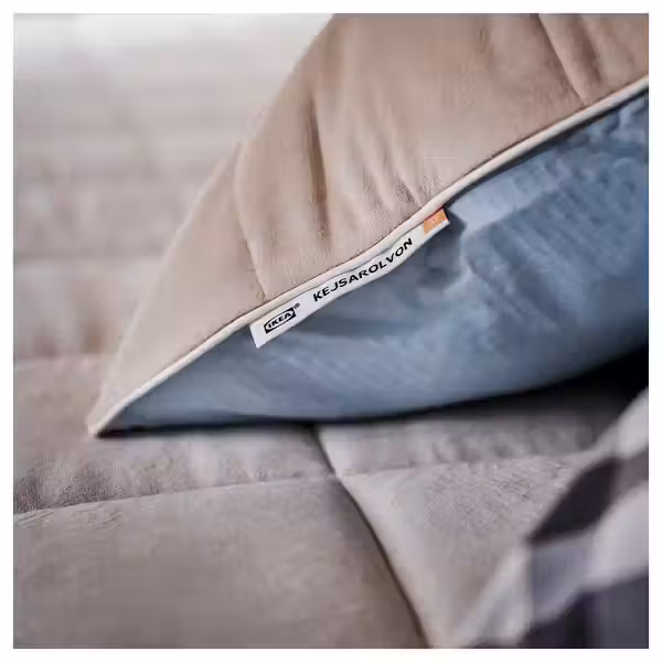 KEJSAROLVON КЕЙСАРОЛВОН Наматрасник - бежевый/синий 180x200 см - схема-чертеж с размерами