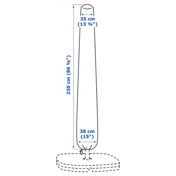 IKEA, дополнительный ракурс - схема-чертеж с размерами
