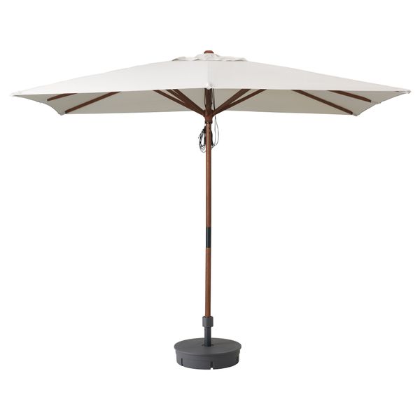 Зонт от солнца с опорой ЛОНГХОЛЬМЕН, бежевый, Гритэ темно-серый (300x250 см) - фото 1