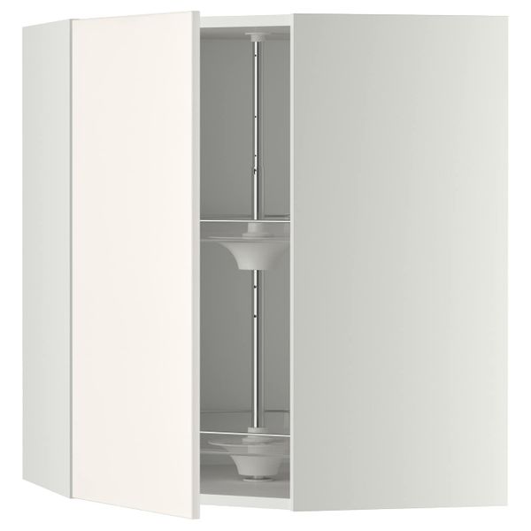 Угловой навесного шкаф с вращающейся секц, белый/Веддинге белый 68x80 см IKEA METOD МЕТОД 992.237.37 - фото 1