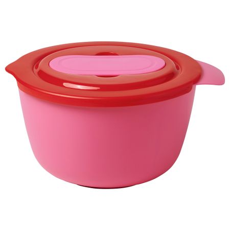 Миска с крышкой, 4 л, розовый-красный IKEA TABBERAS 105.519.25