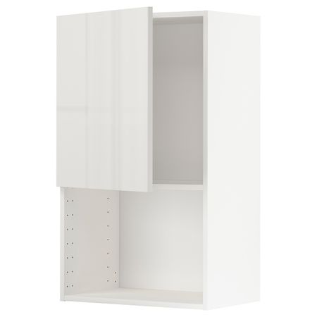 Навесной шкаф для СВЧ-печи, белый/Рингульт светло-серый 60x100 см IKEA METOD МЕТОД 792.325.73