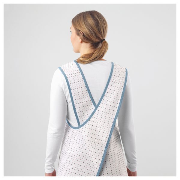 Фартук ВИНТЕР 2018, белый, красный точечный - схема-чертеж с размерами