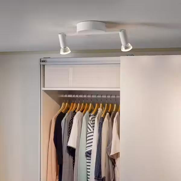 KRUSNATE КРУСНАТЕ Потолочный софит, 2 лампы - белый - фото 4