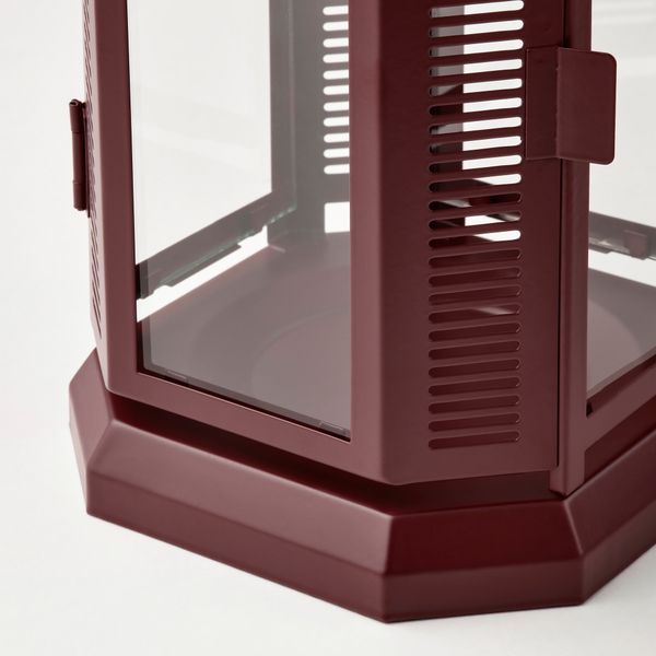 Фонарь для формов свечи, для дома, улицы, 28 см, коричнево-красный IKEA ENRUM ЭНРУМ 205.480.89 - фото 6