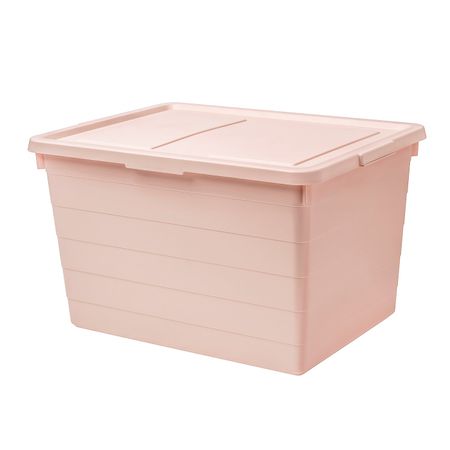 Контейнер с крышкой, розовый 38x51x30 см IKEA СОККЕРБИТ 804.446.87