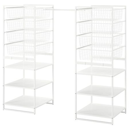 Гардероб, комбинация, белый 142-178x51x139 см IKEA JONAXEL ЙОНАКСЕЛЬ 093.175.56
