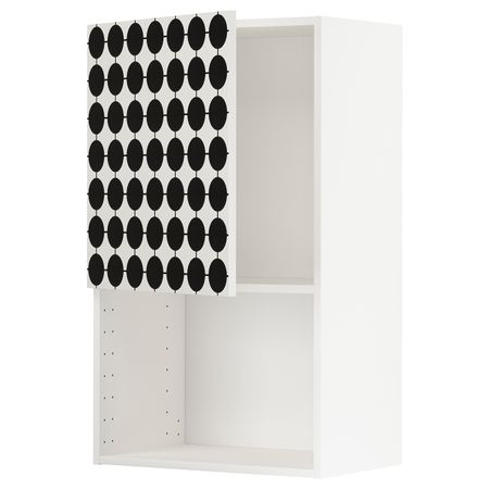 Навесной шкаф для СВЧ-печи, белый, Иттербин с печатным рисунком 60x100 см IKEA МЕТОД 793.186.37