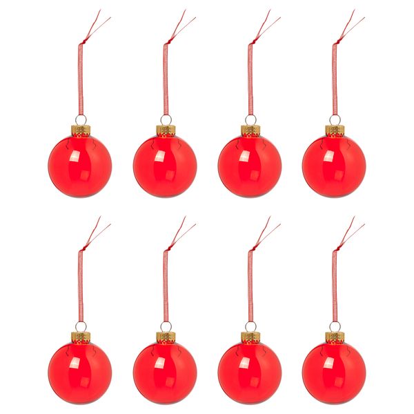 Елочное украшение, шар стекло, красный, 6 см IKEA VINTERFINT 105.806.02 - фото 1