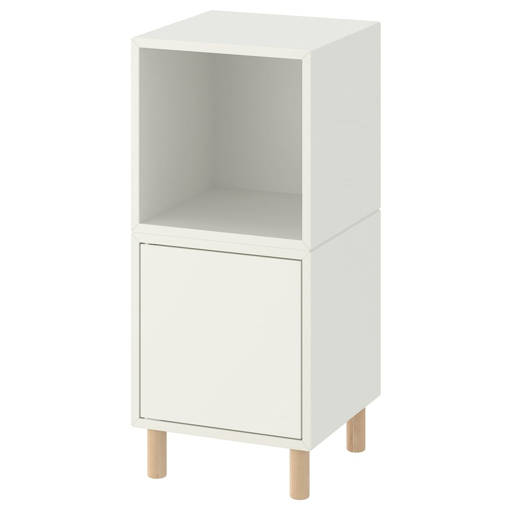 Комбинация шкафов с ножками, белый, дерево 35x35x80 см IKEA EKET ЭКЕТ 393.860.77 - фото 1