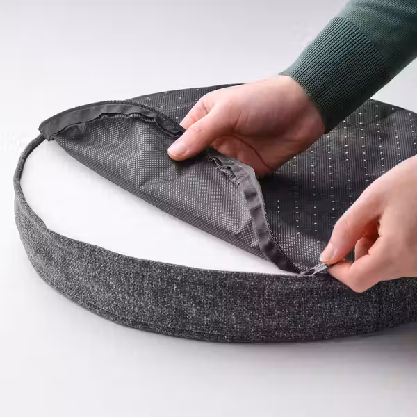 ÅKERVINDEFLY ОКЕРВИНДЕФЛЮ Подушка на стул - темно-серый 38 см - фото 7