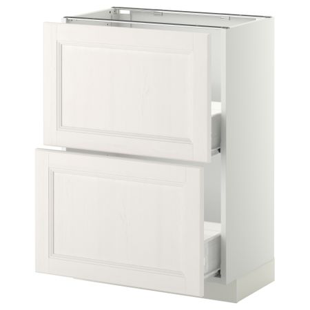 Напольный шкаф с 2 ящиками МЕТОД / ФОРВАРА, белый, Лаксарби белый