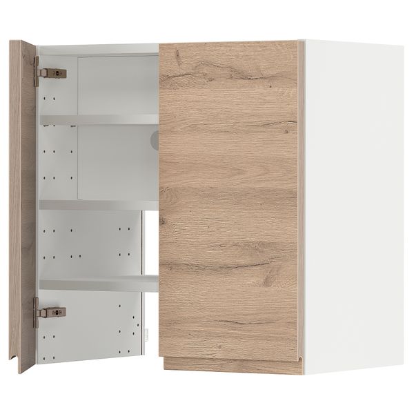 Навесной шкаф для вытяжки, полка, дверь, белый, Voxtorp под дуб, 60x60 см IKEA METOD МЕТОД 595.052.77 - фото 2