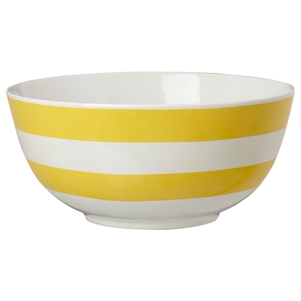 Миска сервировочная ШЭКК, белый, желтый (22 см) - фото 1