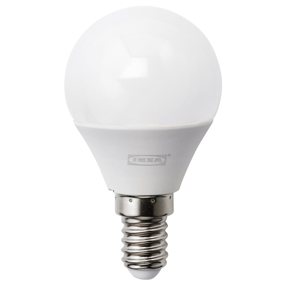 Светодиод E14 200 лм РИЭТ, шарообразный молочный - схема-чертеж с размерами