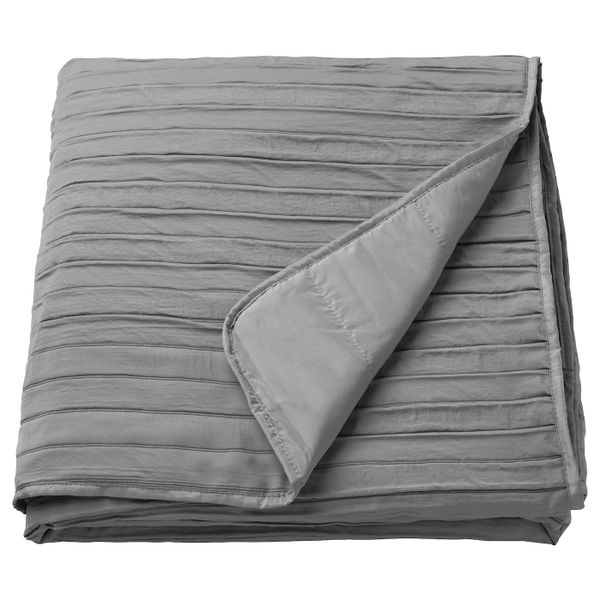 Покрывало, серый 180x250 см IKEA VEKETÅG ВЕКЕТОГ 304.000.49 - фото 1