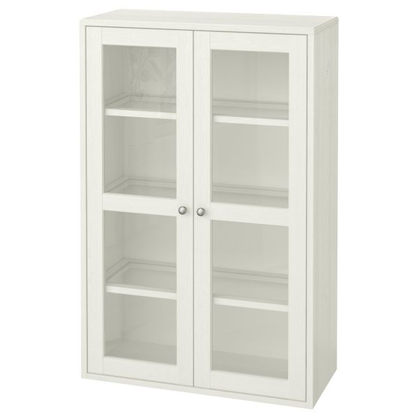 Шкаф-витрина, белый 81x35x123 см IKEA HAVSTA ХАВСТА 903.886.38 - фото 1