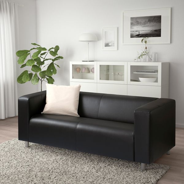 2-местный диван, Бумстад черный IKEA KLIPPAN КЛИППАН 404.683.26 - фото 2