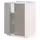 METOD Напольный шкаф с полками/2дверцами - белый/Upplöv матовый темно-бежевый 60x60 см