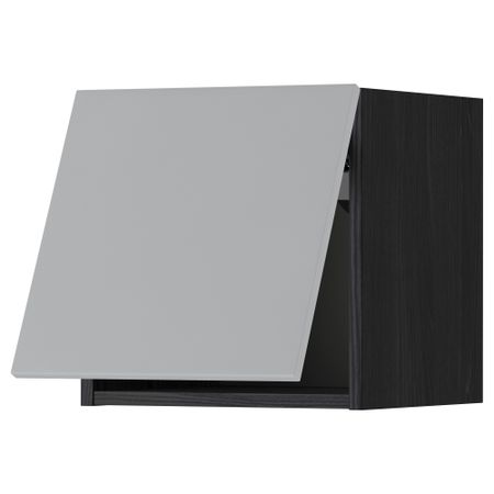 Горизонтальный навесной шкаф МЕТОД, черный, Веддинге серый