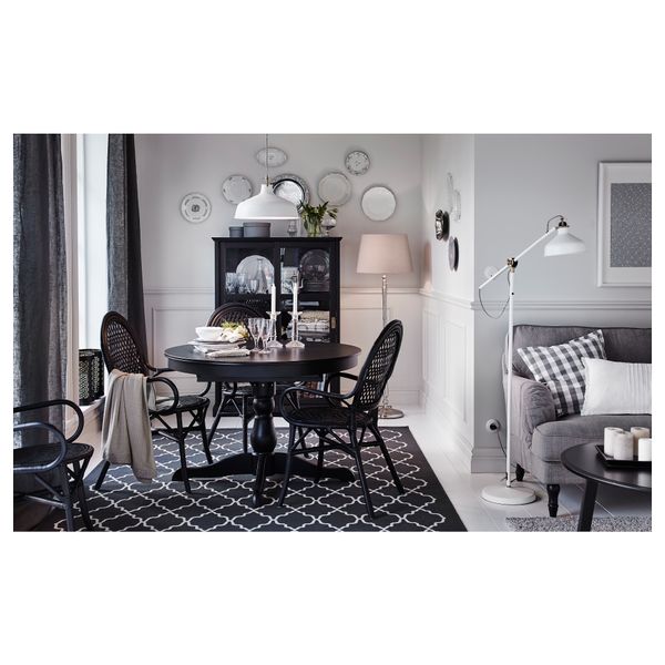 Ковер, короткий ворс ХОВСЛУНД, темно-серый (160x230 см) - схема-чертеж с размерами