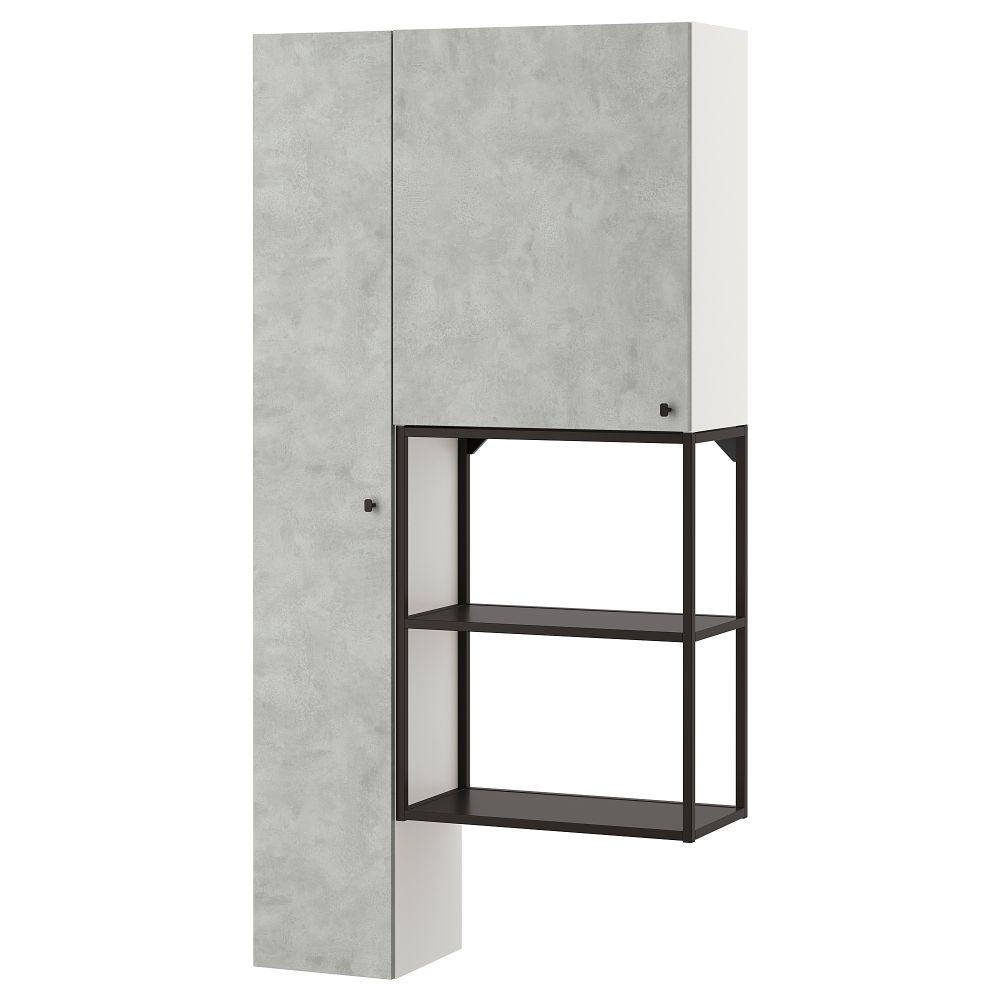 Комбинация для хранения, 90x32x180 см, антрацит IKEA BEGIVENHET БЕГИВЕНХЕТ 593.314.99 - фото 1