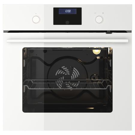 Духовка с горячим обдувом БЭЮБЛАД, белый стекло