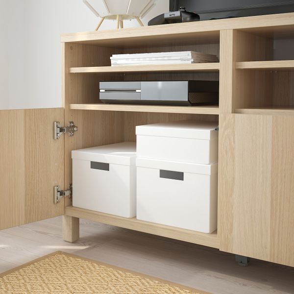 Коробка с крышкой, белый 25x35x10 см IKEA TJENA ТЬЕНА 703.954.23 - фото 4