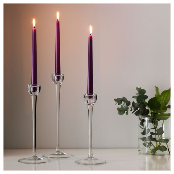 Неароматическая свеча ОФТА, лиловый (23 см) - фото 2