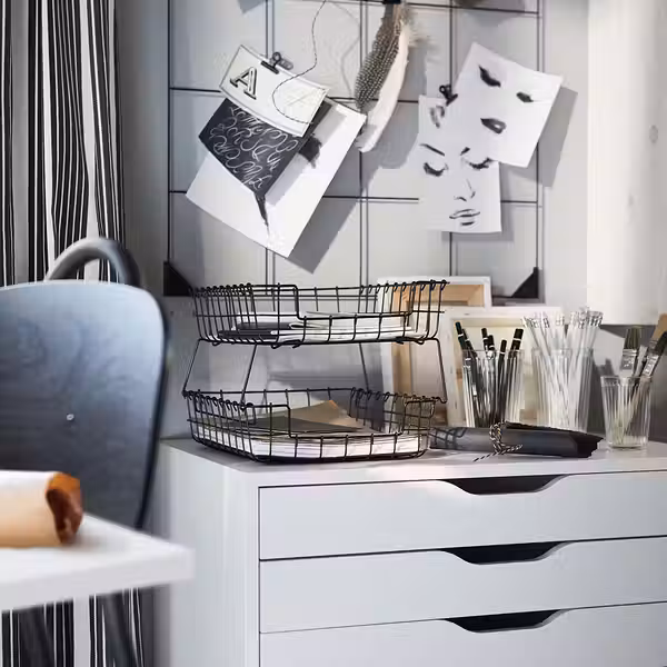 SÖSDALA Доска для записей, с зажимами - чёрный 60x75 см - фото 3