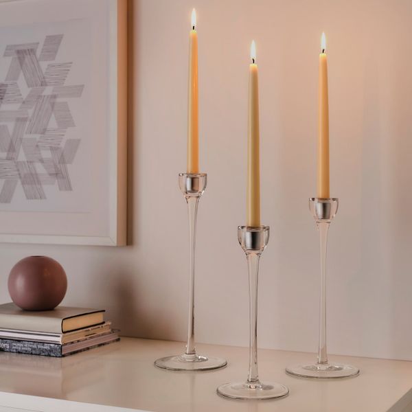 Неароматическая свеча, светло-оранжевый, 25 см IKEA КЛОКХЕТ 904.462.33 - схема-чертеж с размерами