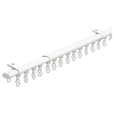 Одинарная гардинная шина/бегунки, белый 100-180 см IKEA FRAMFUSIG ФРАМФЮСИГ 404.895.31