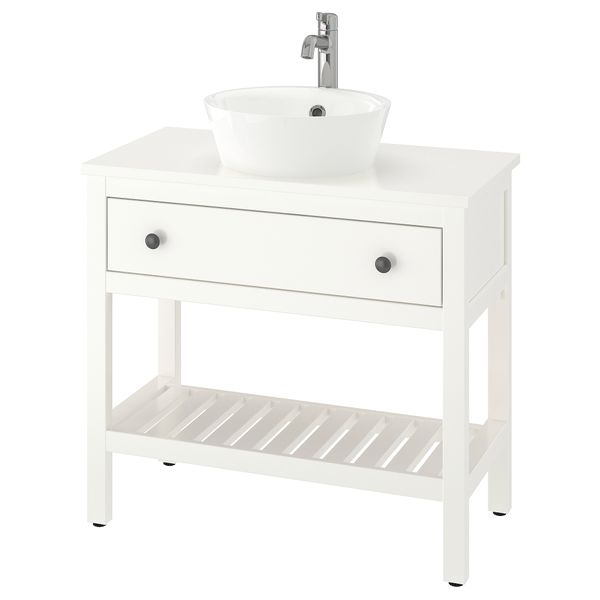 Открытый шкаф с раковиной 40, 82x48x91 cm IKEA KATTEVIK КАТТЕВИК, HEMNES ХЕМНЭС 993.053.99 - фото 2