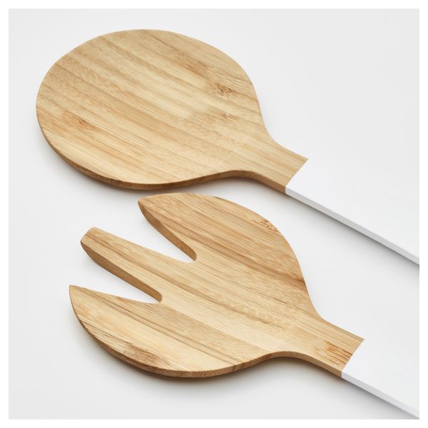 Приборы для салата, 2 предмета ГРИПАНДЕ, бамбук, белый (31 см) - фото 2