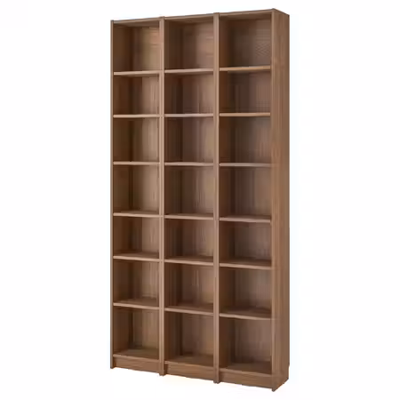 BILLY Стеллаж с дополнительными модулями - коричневый под грецкий орех 120x28x237 см