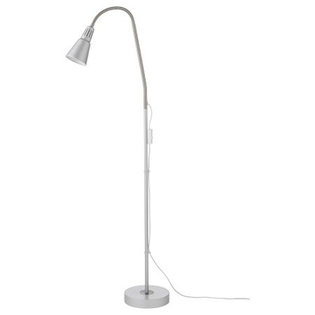 Светильник напольный для чтения КВАРТ, серебристый