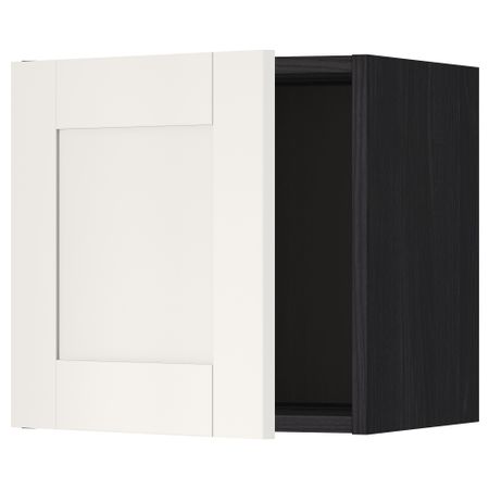 Шкаф навесной МЕТОД, черный, Сэведаль белый