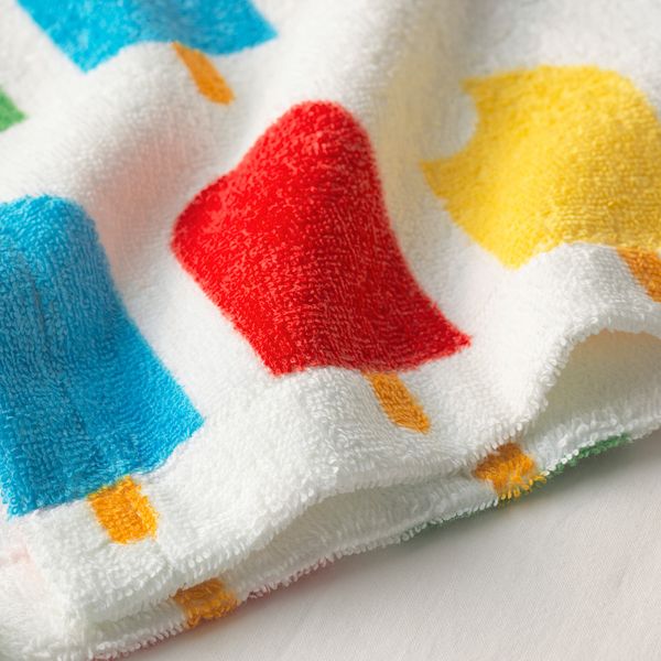 Халат купальный, орнамент «мороженое на палочке» 98/110 IKEA SJÖLEJON СЬЁЛЕЙОН 704.141.48 - схема-чертеж с размерами