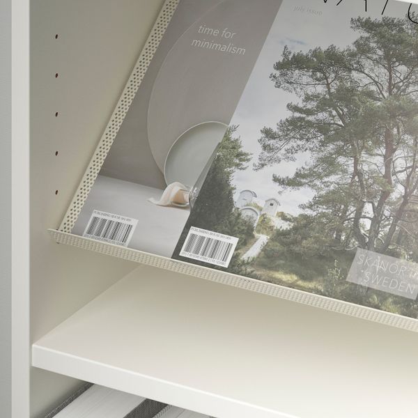 Стеллаж с наклонной полкой, белый, бежевый 40x28x106 см IKEA BILLY БИЛЛИ / BOTTNA БОТТНА 592.771.24 - фото 3