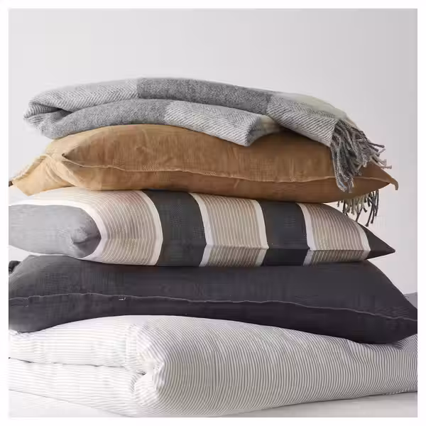 MYRULL МИРУЛЛ Плед - светло-серый 130x170 см - схема-чертеж с размерами